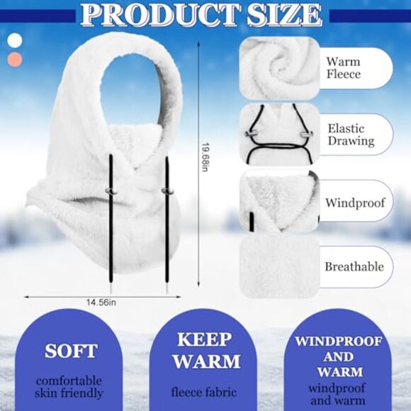 Fleece Balaclava & Ski Goggles Set - Windproof Winter Gear for Adults main image 7